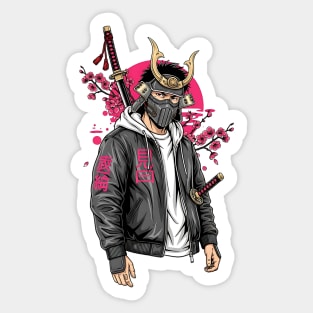 Urban Drifter Modern Samurai Streetwear Sticker